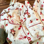 Womens Christmas Bear Print Pajama Set