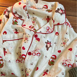 Womens Christmas Bear Print Pajama Set