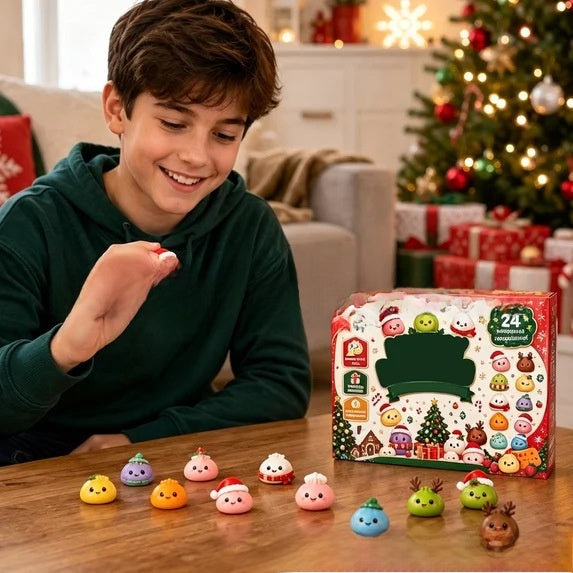 Calendario de Adviento de Squishies de Navidad 2026: 24 juguetes squishy sorpresa para niños