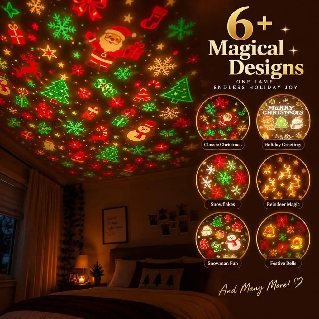 Magic Christmas Projector – Holiday Lights for Wall & Car