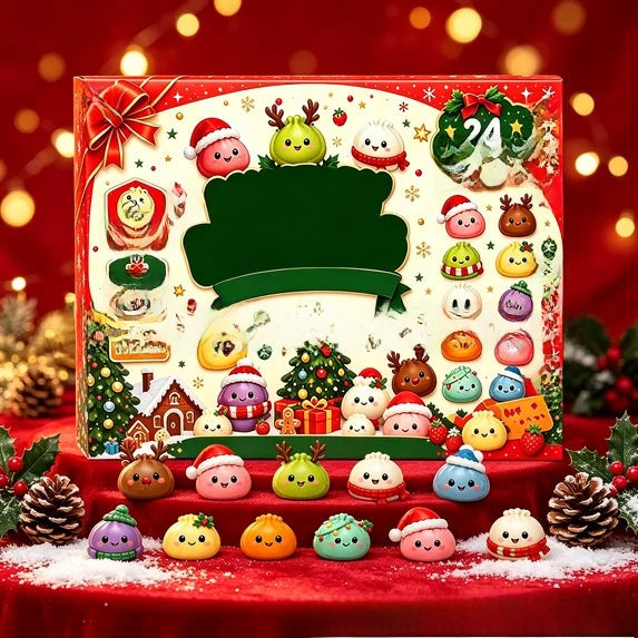 Calendario de Adviento de Squishies de Navidad 2026: 24 juguetes squishy sorpresa para niños