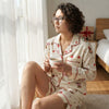 Womens Christmas Bear Print Pajama Set